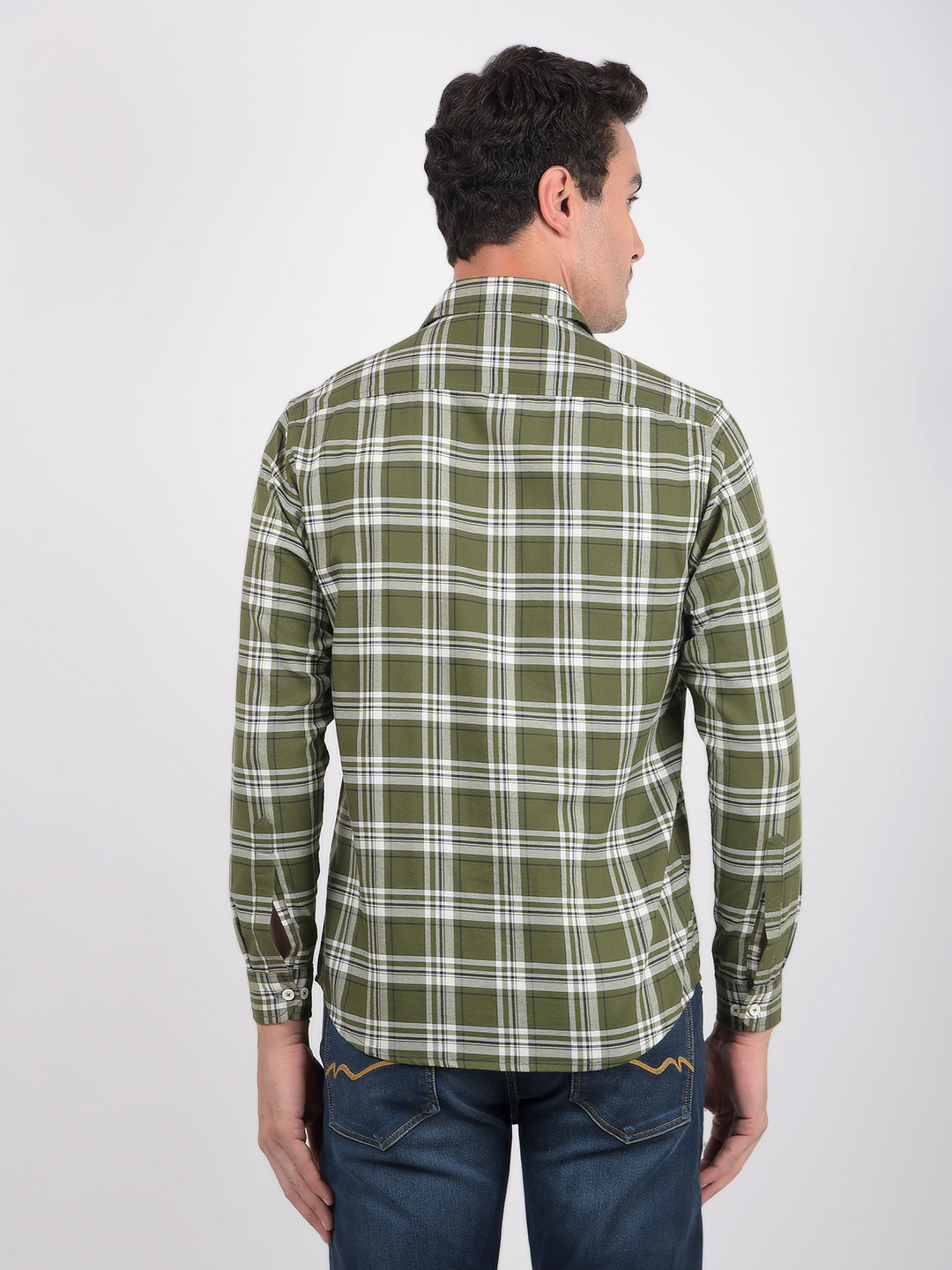 Numero Uno Men Checkered Green Shirt